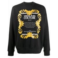 Versace Jeans Couture Suéter com estampa de logo - Preto