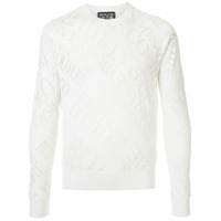 Versace Jeans Couture Suéter de tricô com logo - Branco
