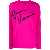 Versace Moletom com bordado Gianni Versace rosa