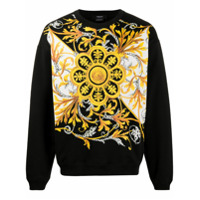 Versace Moletom com estampa barroca - Preto