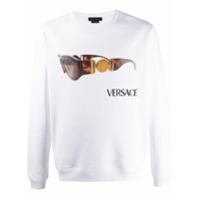 Versace Moletom com estampa óculos Biggie - Branco