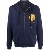 Versace Moletom com zíper e bordado Medusa - Azul