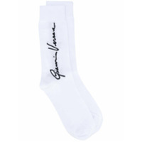 Versace Par de meias Gianni Versace com bordado - Branco