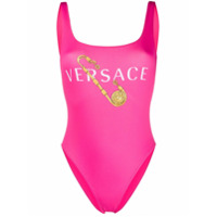 Versace Short de natação com estampa de alfinete - Rosa