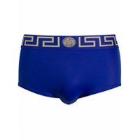 Versace Short de natação com estampa Greca - Azul