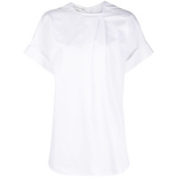 Victoria Beckham Blusa assimétrica com pregas na gola - Branco