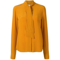 Victoria Beckham Blusa de seda com laço na gola - Amarelo