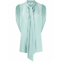 Victoria Beckham Blusa drapeada com laço - Azul