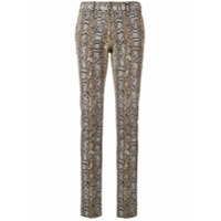 Victoria Beckham Calça skinny com fenda lateral - Marrom