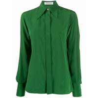 Victoria Beckham Camisa com colarinho pontiagudo - Verde