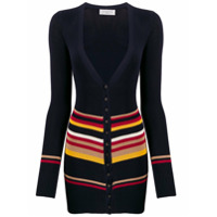 Victoria Beckham Cardigan slim listrado - Azul