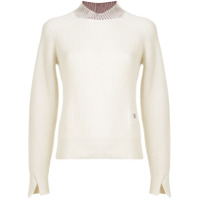 Victoria Beckham Suéter de tricô com decote em V - Branco