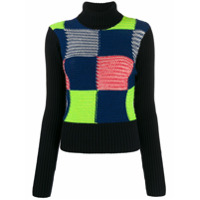 Victoria Beckham Suéter de tricô com patchwork - Azul