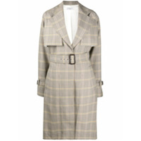 Victoria Beckham Trench coat com estampa xadrez - Neutro