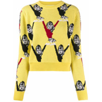 Victoria Victoria Beckham Blusa mangas longas com estampa gráfica - Amarelo