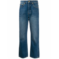 Victoria Victoria Beckham Calça jeans cintura alta com lavagem estonada - Azul