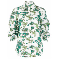 Victoria Victoria Beckham Camisa com estampa floral e mangas franzida - Verde