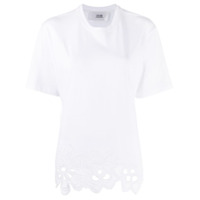 Victoria Victoria Beckham Camiseta oversized com bordado na bainha - Branco