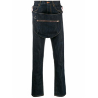 Vivienne Westwood Anglomania Calça jeans reta com bordado - Azul