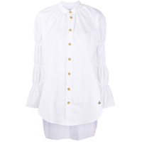 Vivienne Westwood Anglomania Camisa de algodão orgânico com amarração nas mangas - Branco