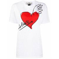 Vivienne Westwood Anglomania Camiseta de algodão com estampa de coração - Branco