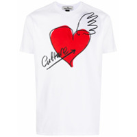 Vivienne Westwood Anglomania Camiseta de algodão com estampa de coração - Branco