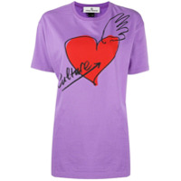 Vivienne Westwood Anglomania Camiseta de algodão com estampa de coração - Roxo