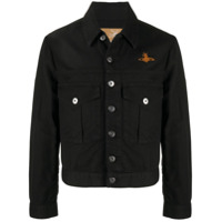 Vivienne Westwood Anglomania Jaqueta com padronagem chevron e logo - Preto