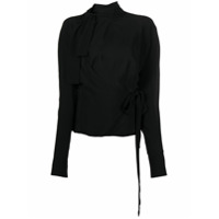 Vivienne Westwood Blusa assimétrica franzida - Preto