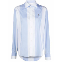 Vivienne Westwood Camisa com listras e logo bordado - Azul