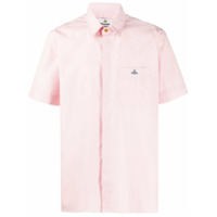 Vivienne Westwood Camisa de algodão com bordado Orb - Rosa