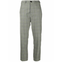 Vivienne Westwood check cropped trousers - Branco