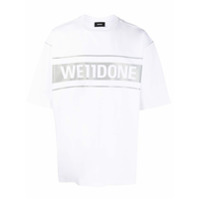 We11done Camiseta oversized com estampa de logo - Branco