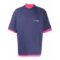 We11done layered vintage logo T-shirt - Azul