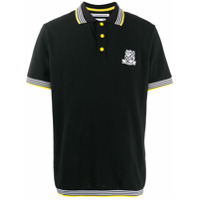 White Mountaineering Camisa polo com acabamento de listras - Preto