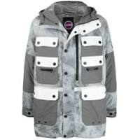 White Mountaineering long-sleeve pocket detail coat - Cinza