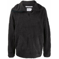 White Mountaineering Suéter matelassê com pelos - Cinza