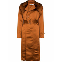 XU ZHI Trench coat com abotoamento simples e cinto - Marrom