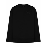 Y-3 Moletom oversized com estampa de logo - Preto