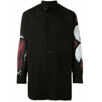 Yohji Yamamoto Camisa com estampa abstrata - Preto