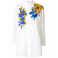 Yohji Yamamoto Camisa de algodão com estampa - Branco