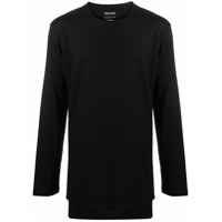 Yohji Yamamoto oversized long sleeve T-shirt - Preto