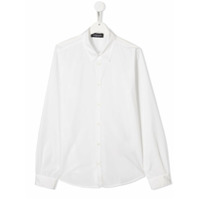 Young Versace Camisa com acabamento engomado - Branco