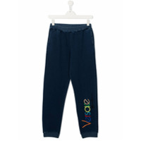 Young Versace TEEN logo track trousers - Azul