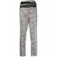 Y/Project high-waisted python-effect trousers - Preto