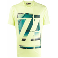 Z Zegna Camiseta com estampa de logo abstrata - Amarelo