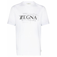 Z Zegna Camiseta de algodão com logo - Branco