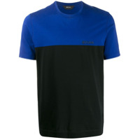 Z Zegna Camiseta decote careca color block - Azul