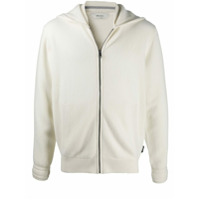 Z Zegna zip front cashmere hoodie - N01 WHITE