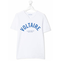 Zadig & Voltaire Kids Camiseta decote careca com estampa gráfica - Branco